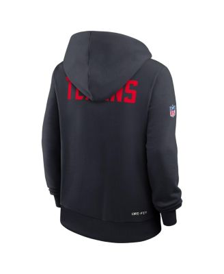 Women's Navy Houston Texans Throwback Sideline Standard Issue Dri-FIT Hoodie
