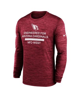 Men's Cardinal Arizona Cardinals Sideline Velocity Performance Long Sleeve T-Shirt