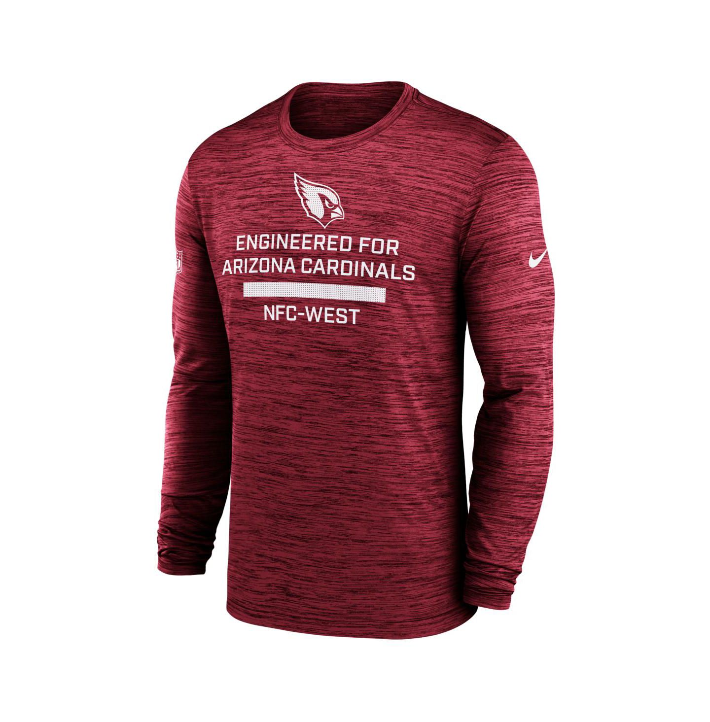 Мужская футболка Nike Cardinal Arizona Cardinals Sideline Velocity Performance Long Sleeve — фото 2