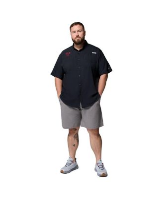 Men's Black Texas A&M Aggies Big Tall Tamiami Omni-Shade Button-Down Shirt