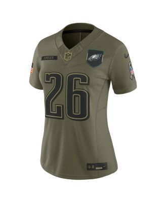 Women's Saquon Barkley Olive Philadelphia Eagles 2025 Salute to Service Limited Jersey
