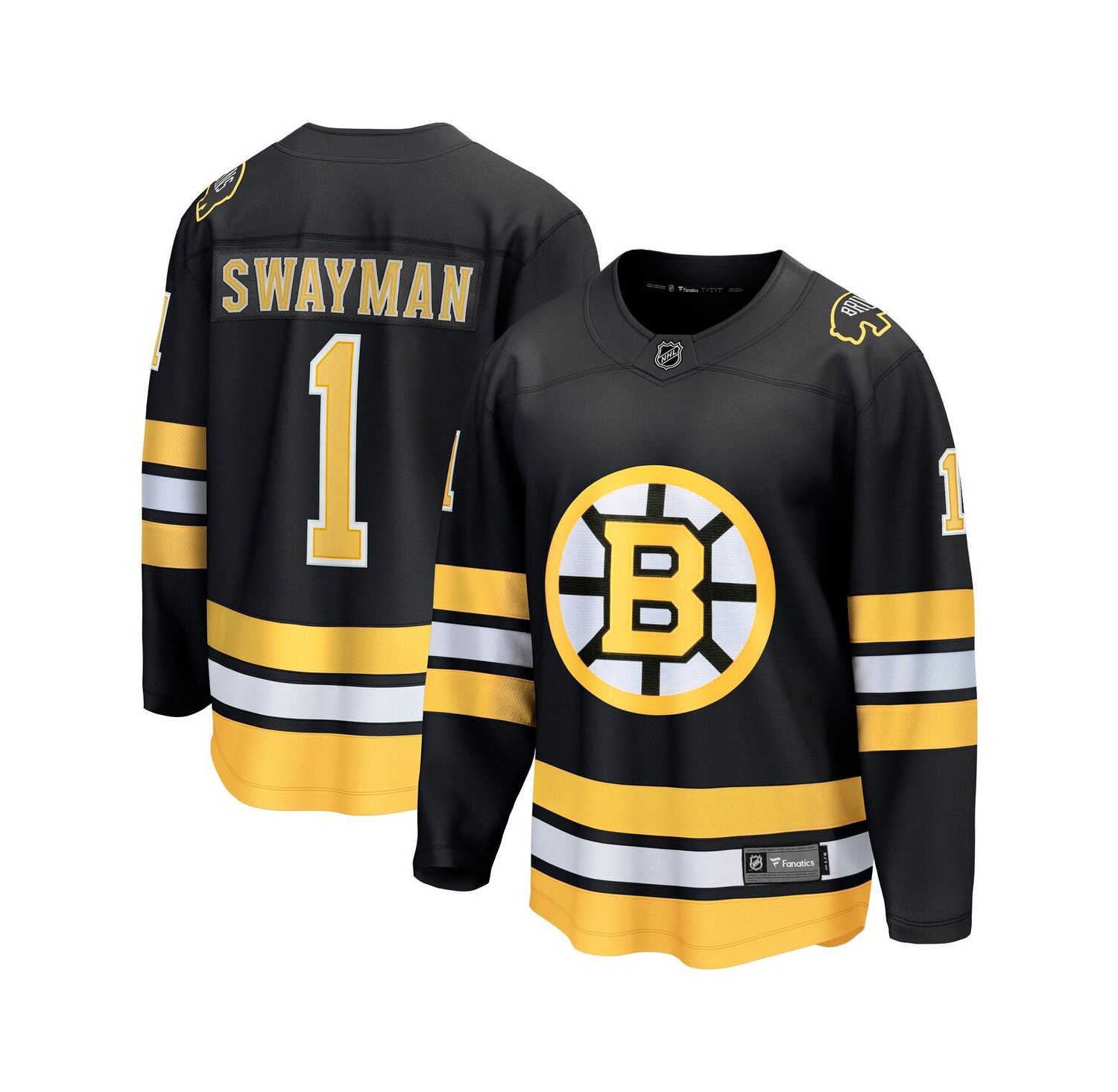 Men's Jeremy Swayman Black Boston Bruins Home Breakaway Player Jersey