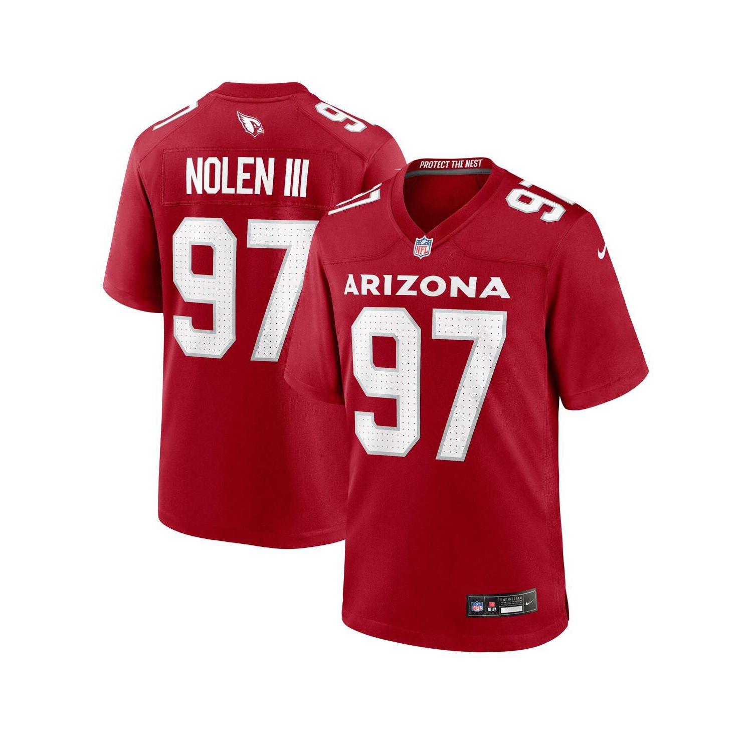 Men's Walter Nolen Cardinal Arizona Cardinals 2025 NFL Draft First Round Pick Game Jersey