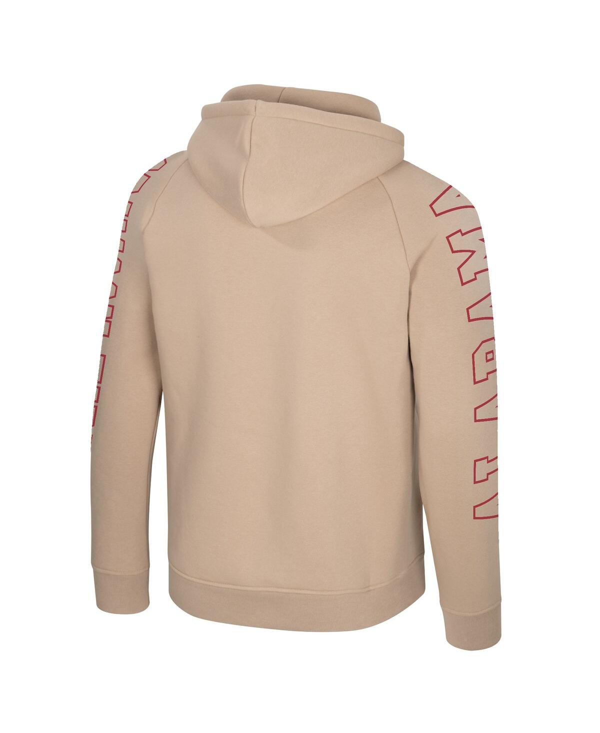 Colosseum Men's Tan Alabama Crimson Tide Big Break Raglan Hoodie