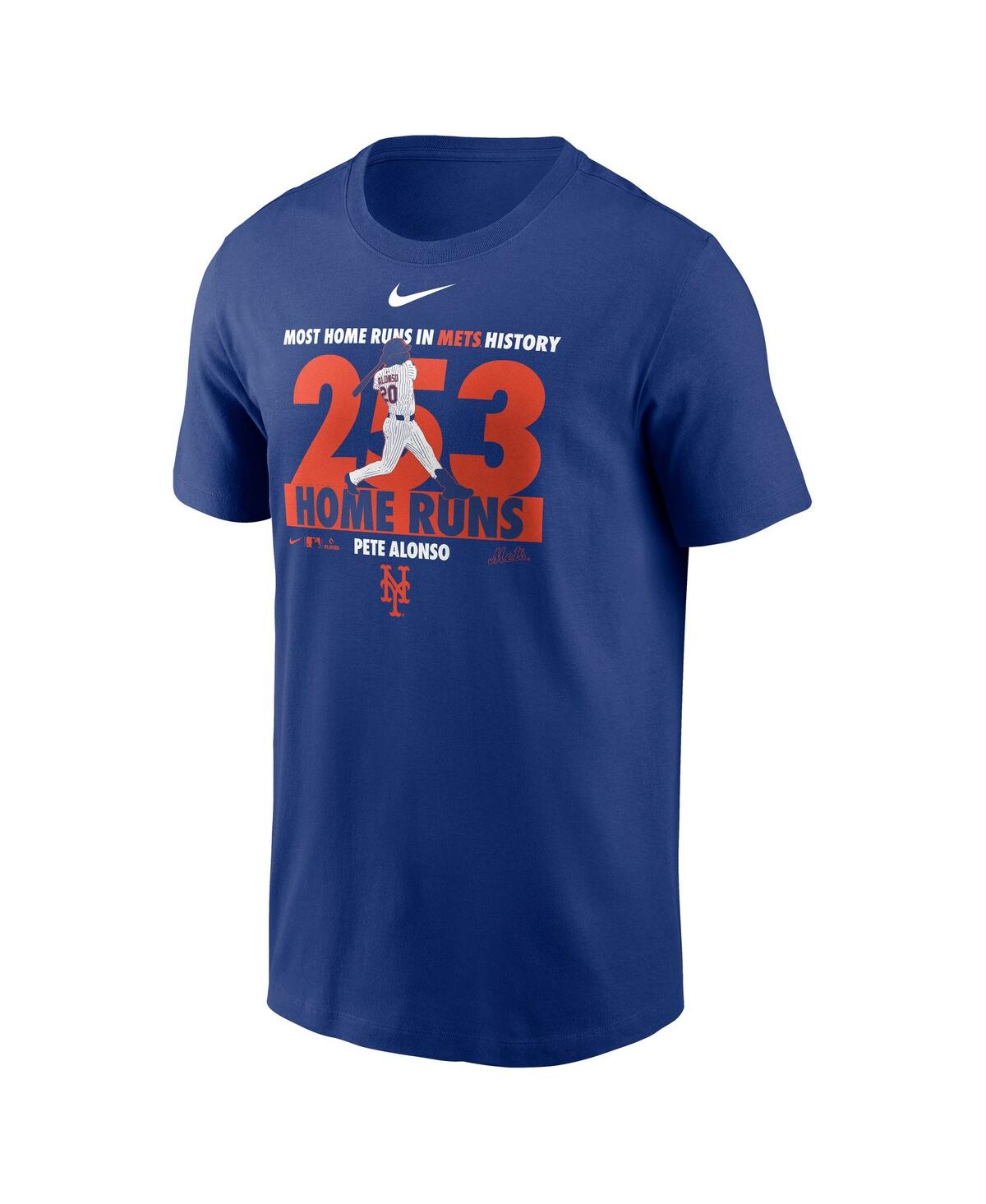 Nike Men's Pete Alonso Royal New York Mets Home Run Record T-shirt In Blue