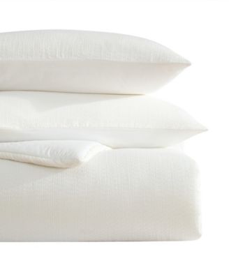 Threaded Basketweave Cotton 3-Pc. Comforter Set, Queen