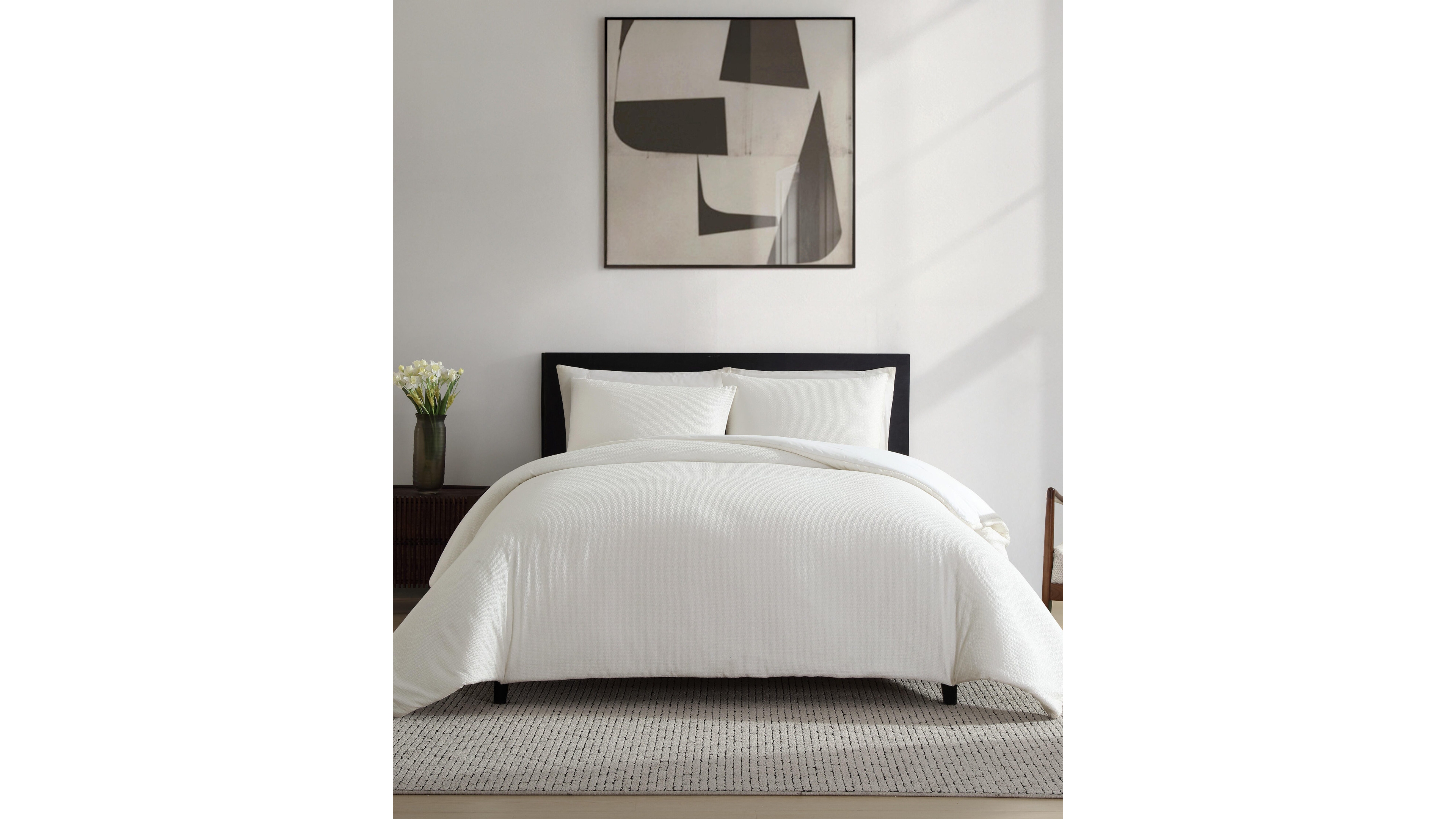 Vera Wang Threaded Basketweave Cotton 3-Pc. Comforter Set, King