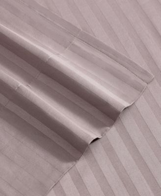 Solid Dobby Stripe 290-Thread Count Cotton 4-Pc. Sheet Set, Queen