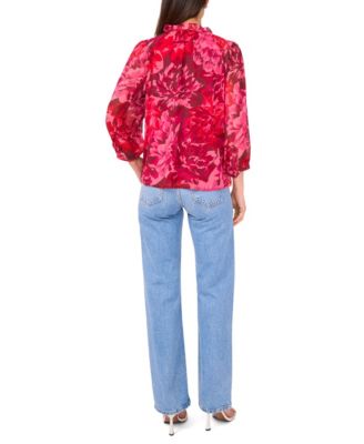 Women's V-Neck Tie Details Top