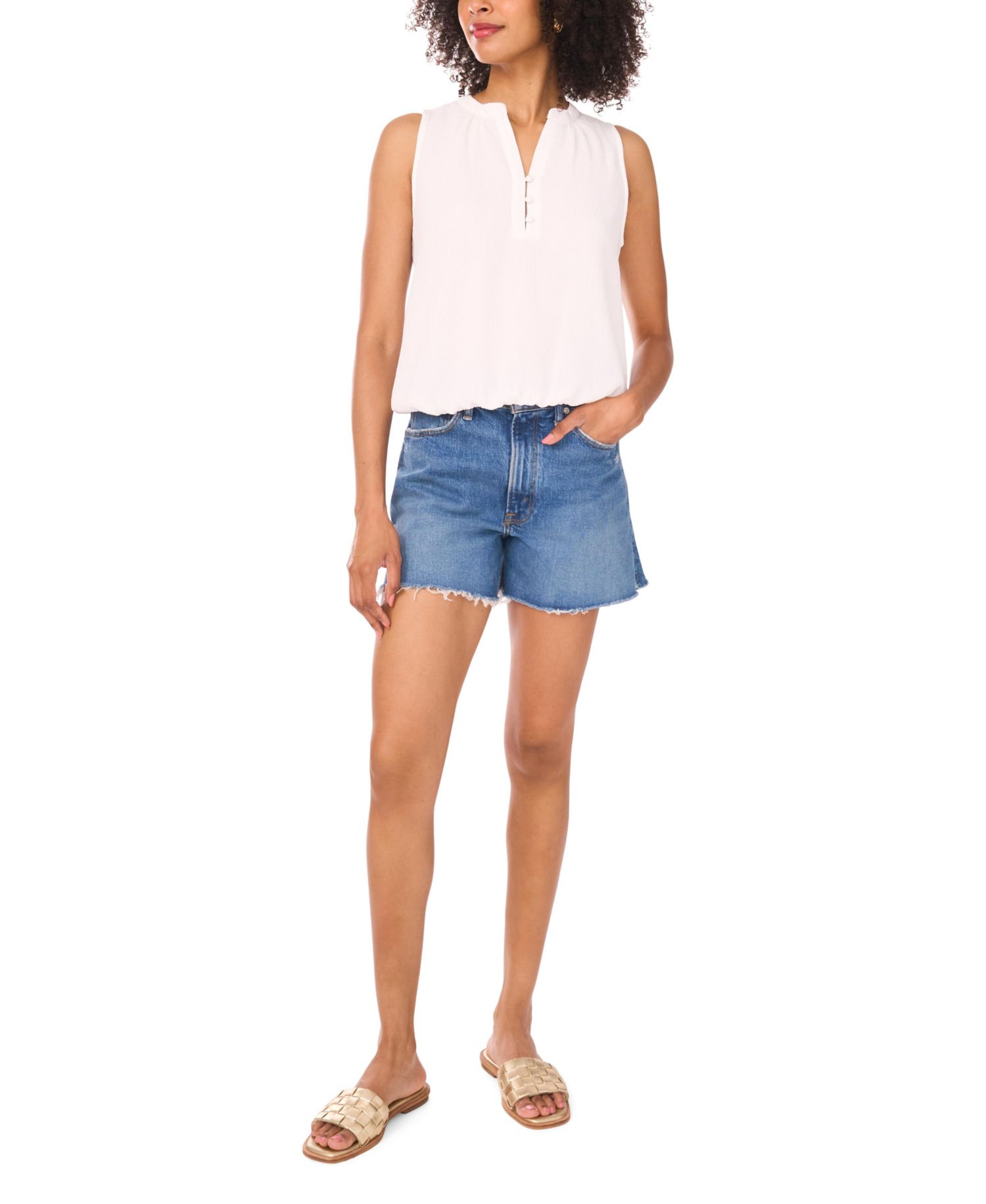 Women's V-Neck Sleeveless Top