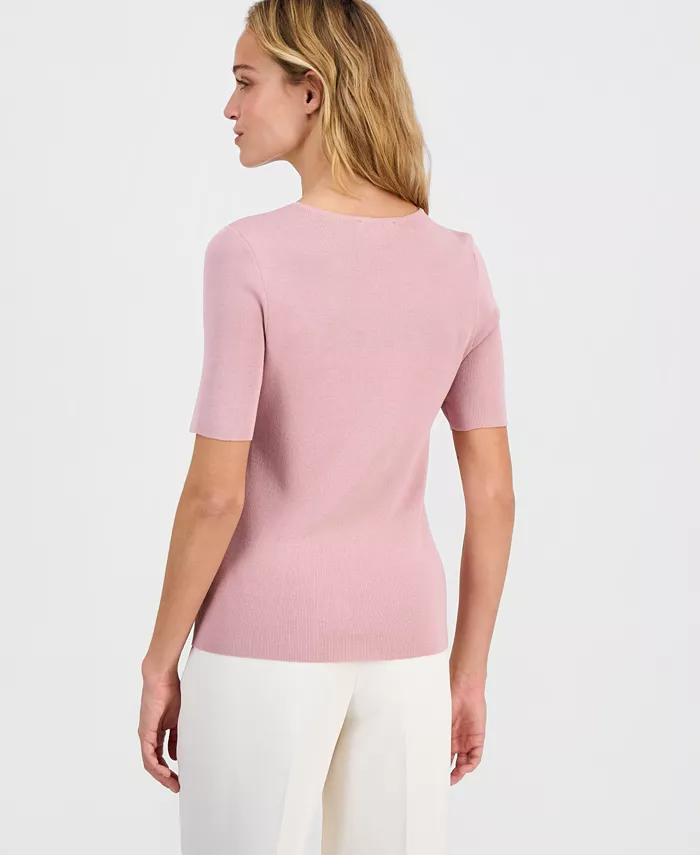 Women's Fine-Rib Crewneck Sweater T-Shirt - thumbnail 9
