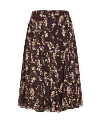 Plus Size Serene Print Midi Skirt