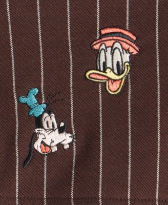 Men's Mickey Mouse Pinstripe Button Front Shirt Jacket, Macy's Exclusive