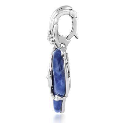 Sterling Silver Sodalite Bird Pendant Enhancer