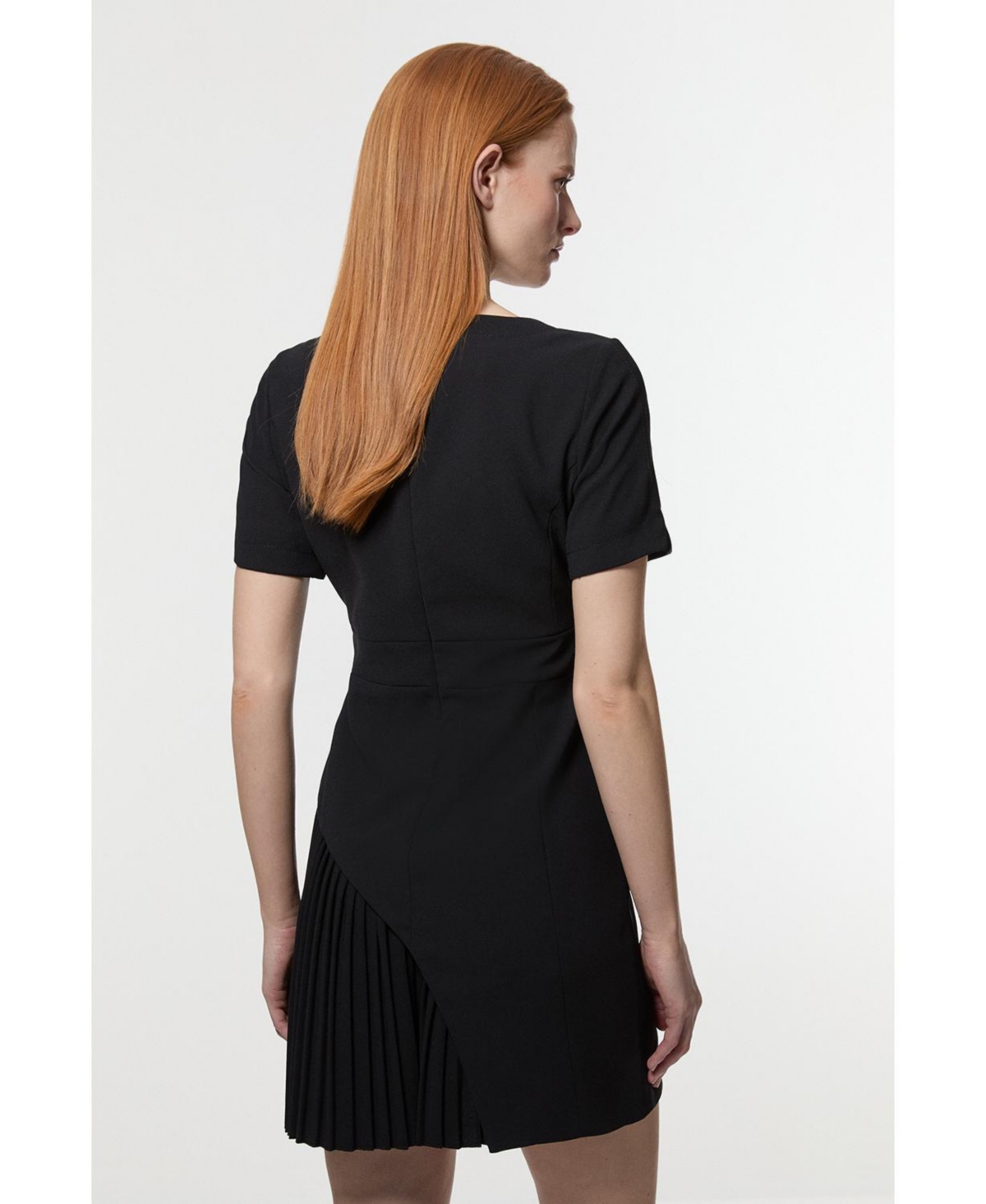 Karen Millen Women's Military Pleat Mini Dress