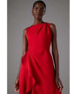 Women's Waterfall Crepe Midi Dress