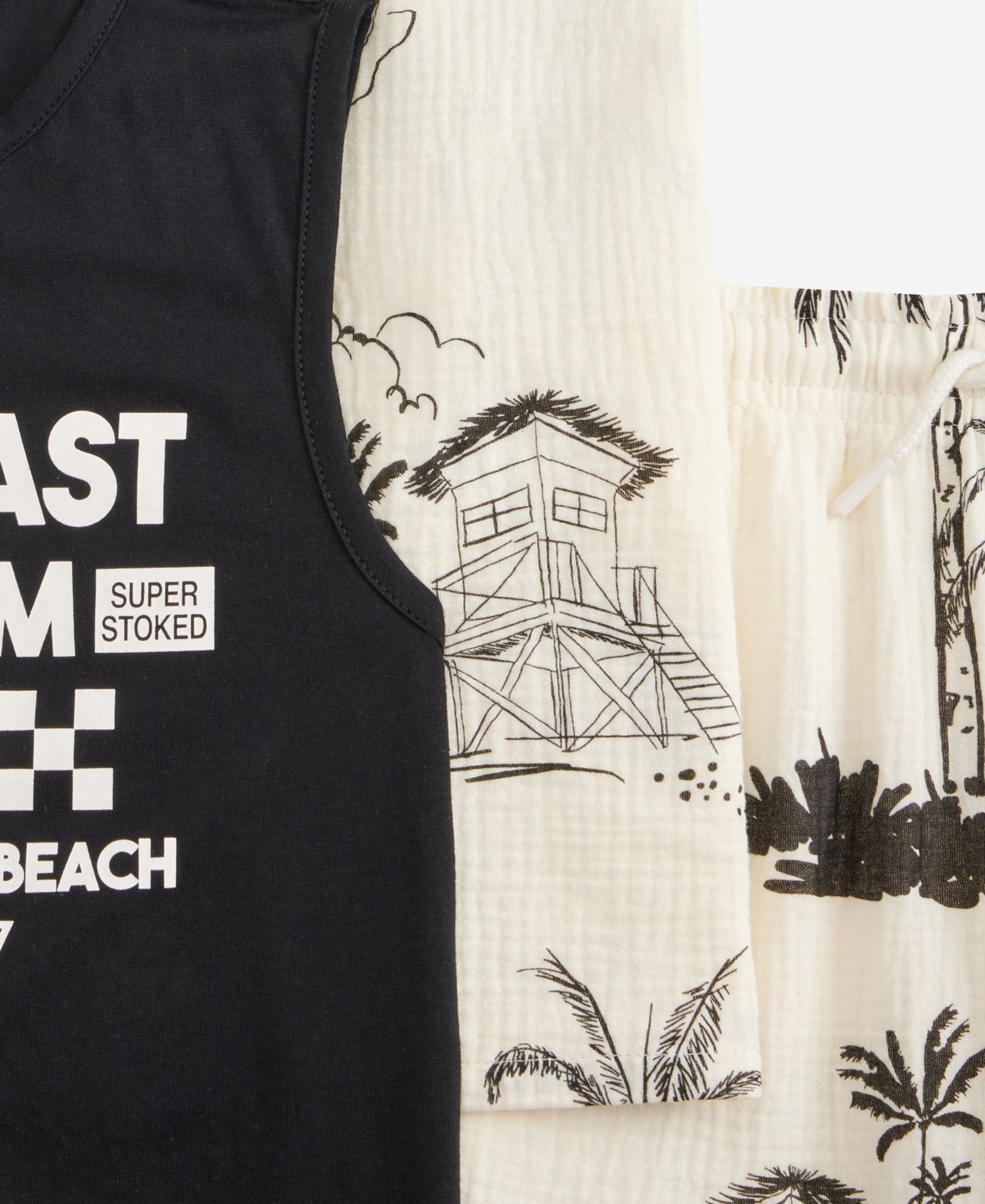 Boys 5-20 3-Pc. Gauze Resort Shirt, Tank Top & Shorts Set