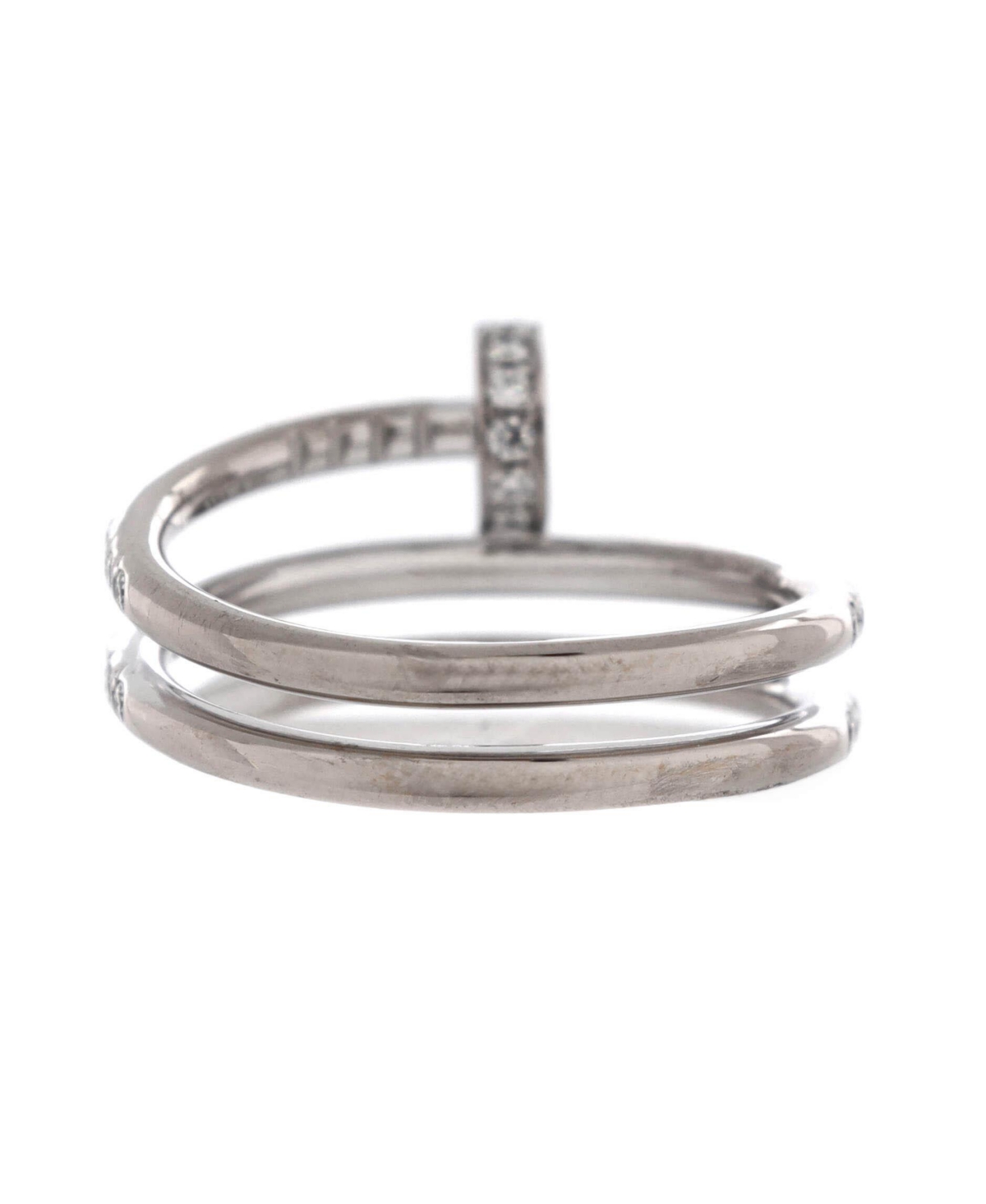 Pre-Owned Cartier Juste un Clou Paved Double Ring