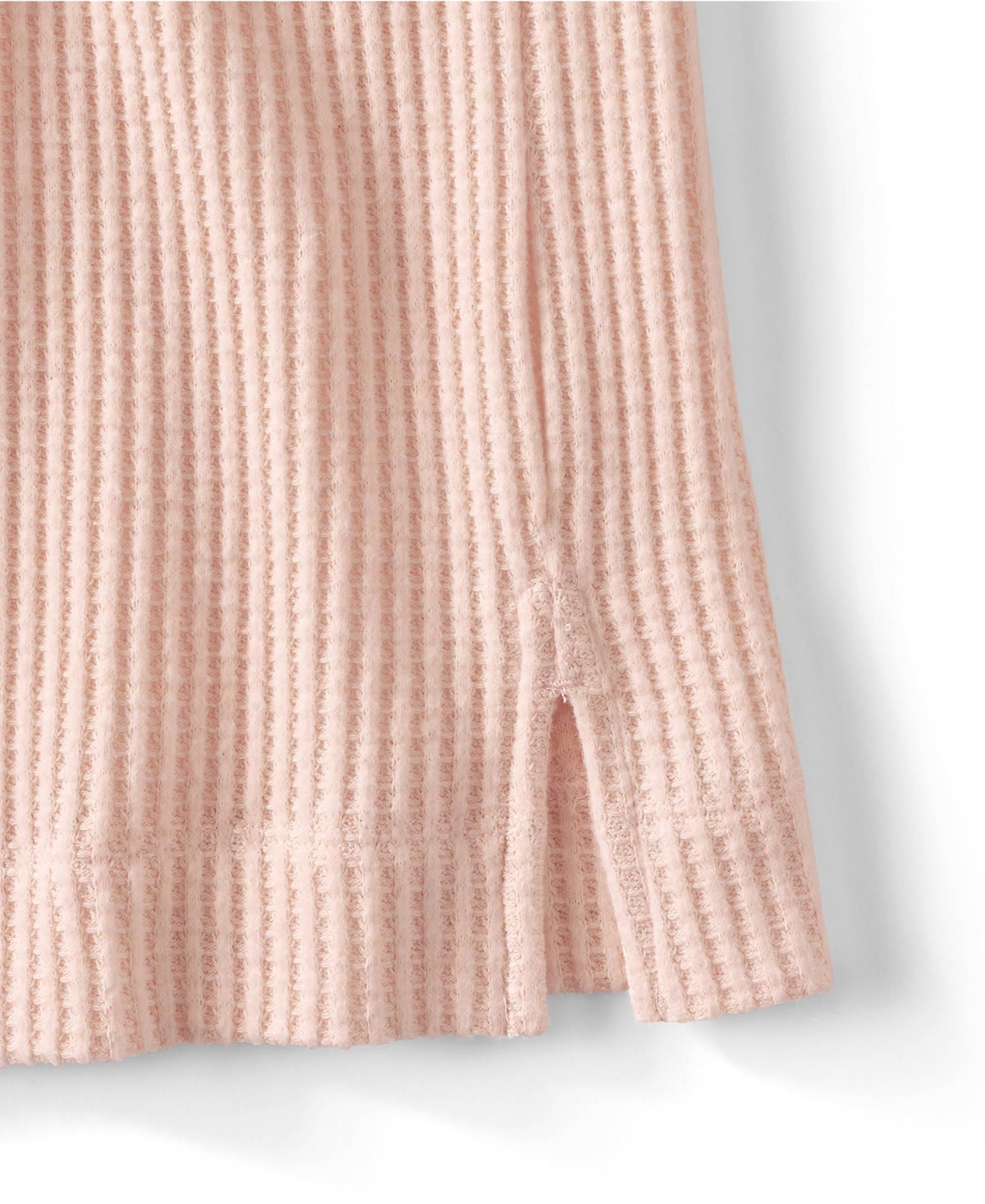 Lands' End Plus Long Sleeve Waffle Shawl Collar Henley