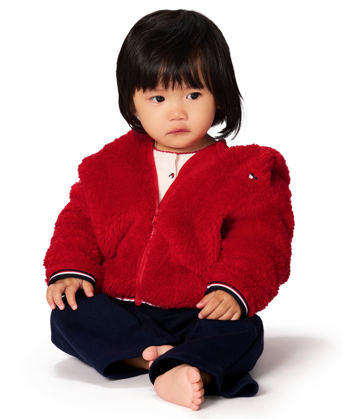 Tommy Hilfiger Baby Girls 3-piece Crewneck T-shirt, Hoodie, And Pants Set In Multi