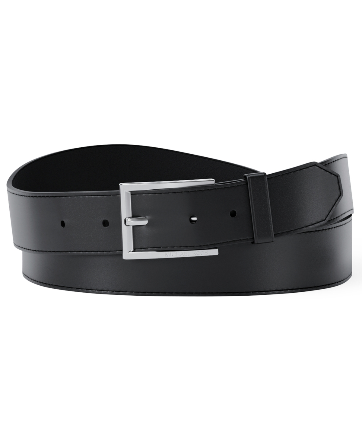 Michael Kors Men's Rectangular Dress Belt In Black