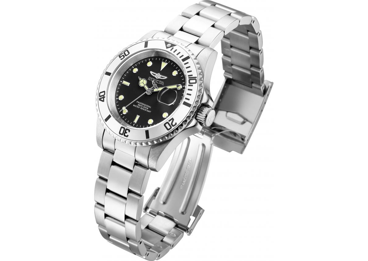 Invicta Men's 33943 Pro Diver Quartz 3 Hand Grey Dial Watch