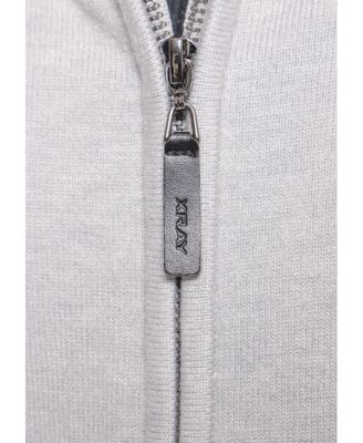 Men's Full Zip Mock Neck Sweater