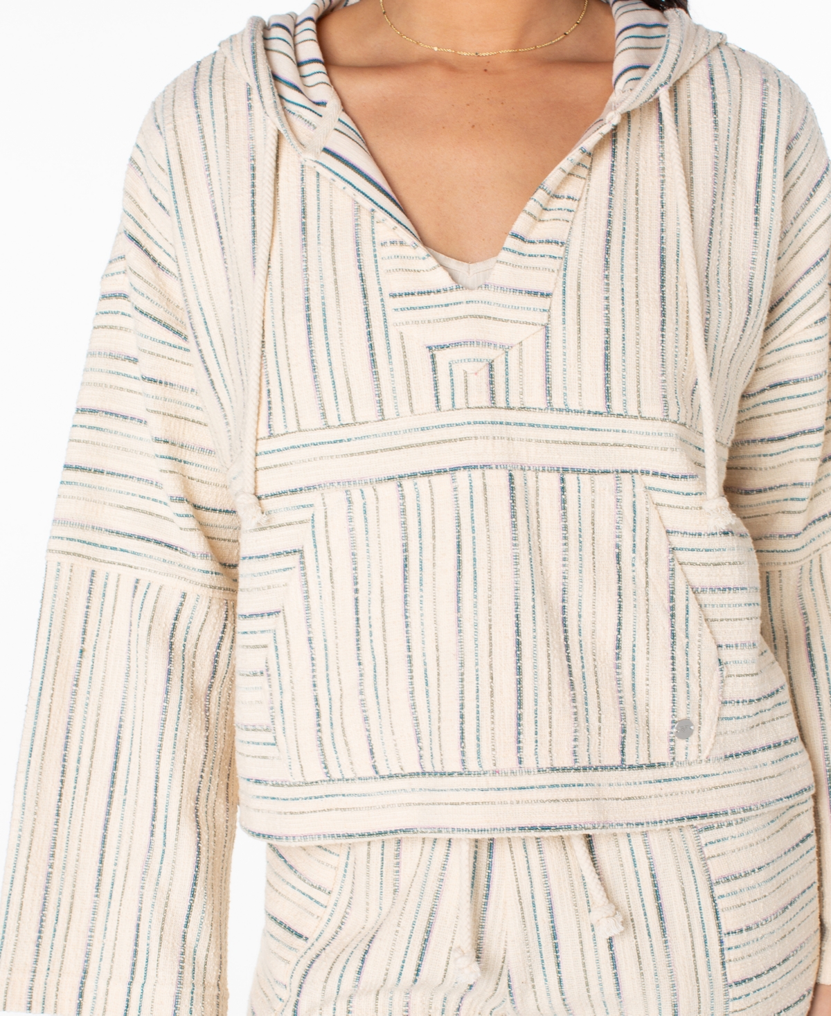 Roxy Women's Rich Coast Slub Stripe Top In Neutral