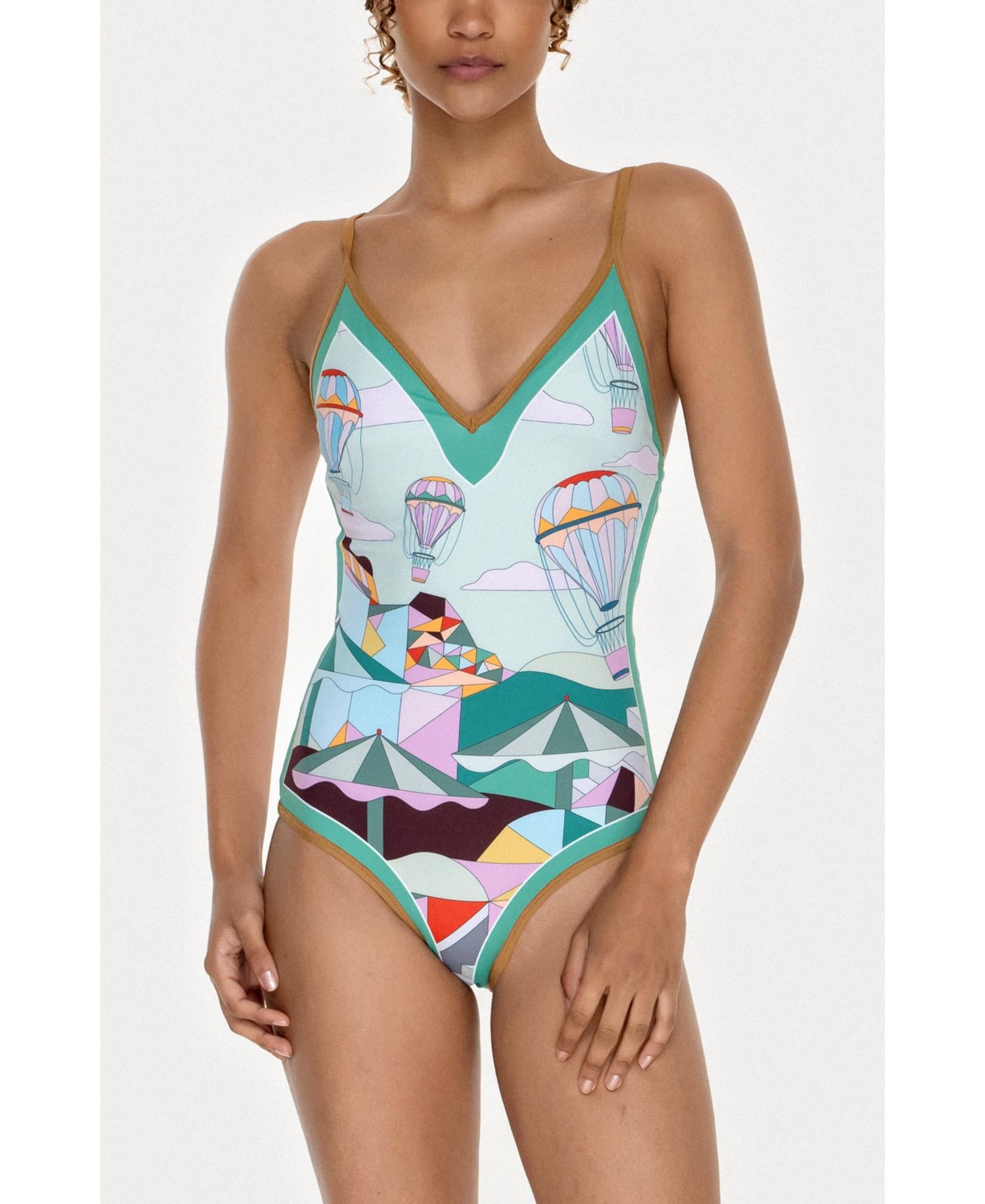 Jungle Adventure Reversible V-Neck One-Piece Swimsuit