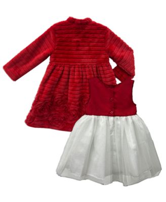 Baby Girls' Long-Sleeve Coat and Dress, 2-Piece Set
