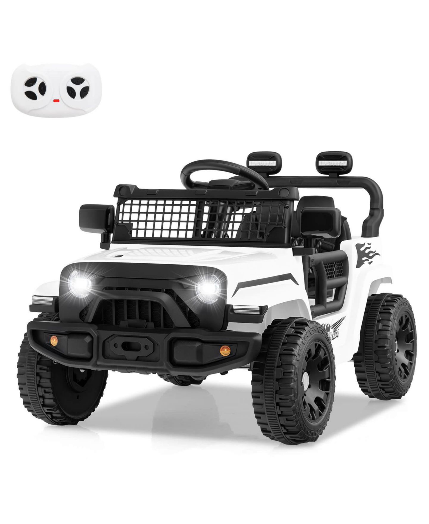 Детская игрушка Costway 12V Battery Powered Remote Control Kids' Ride-On Truck, цвет: Белый — фото 1
