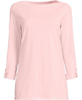Women's Supima Cotton Adjustable 3/4 Sleeve Boatneck Tunic