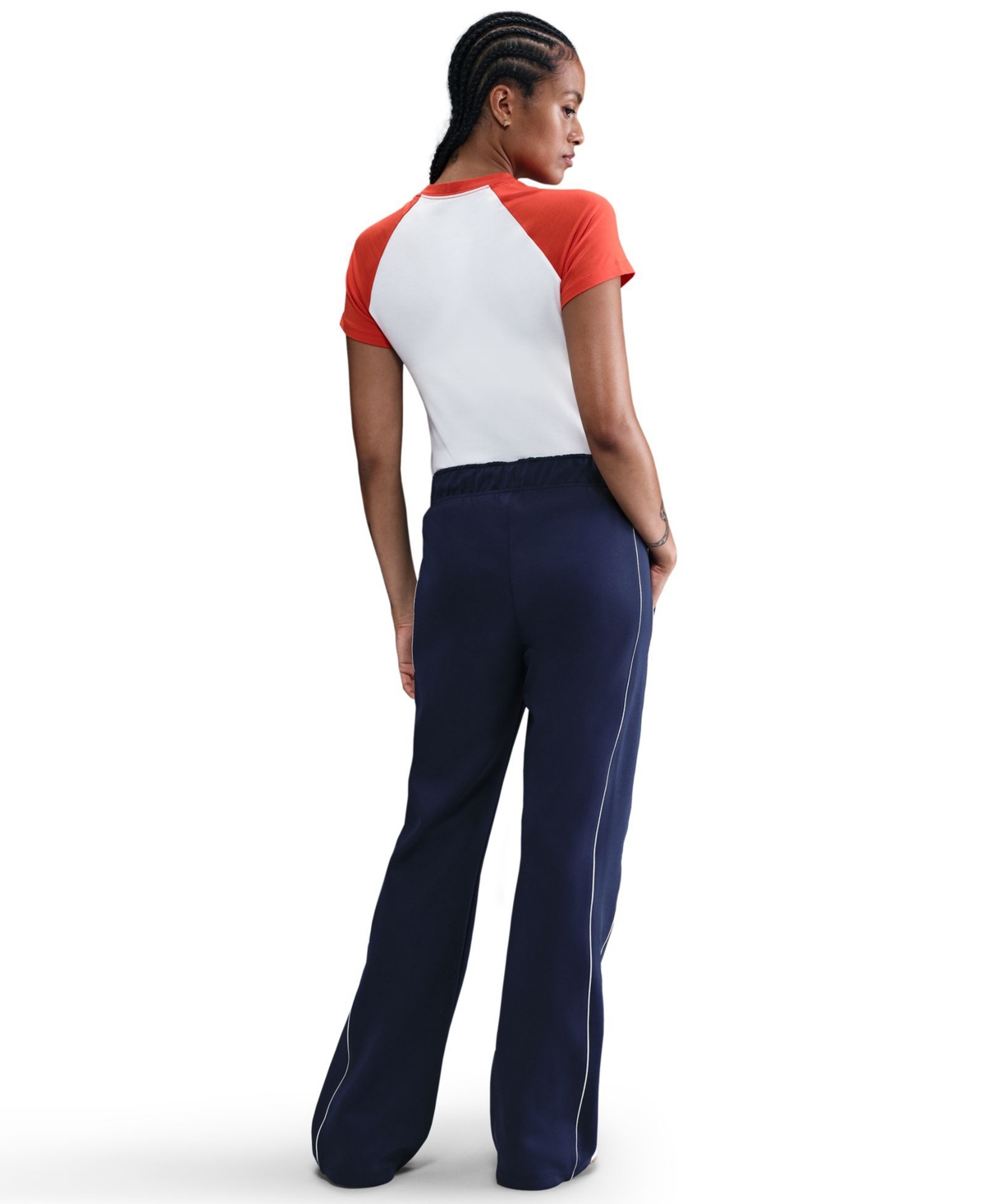 Nike Sportswear Women's Windrunner Mid-rise Slim Knit Pants In Blue