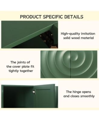 59" Green Mid-Century Modern Sideboard Buffet Cabinet