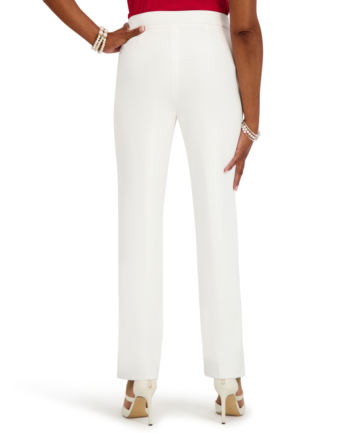 Kasper Women's Pull-on Trousers In White