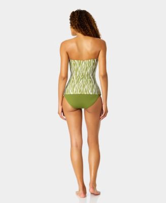 Women's Printed Shirred Bandeaukini