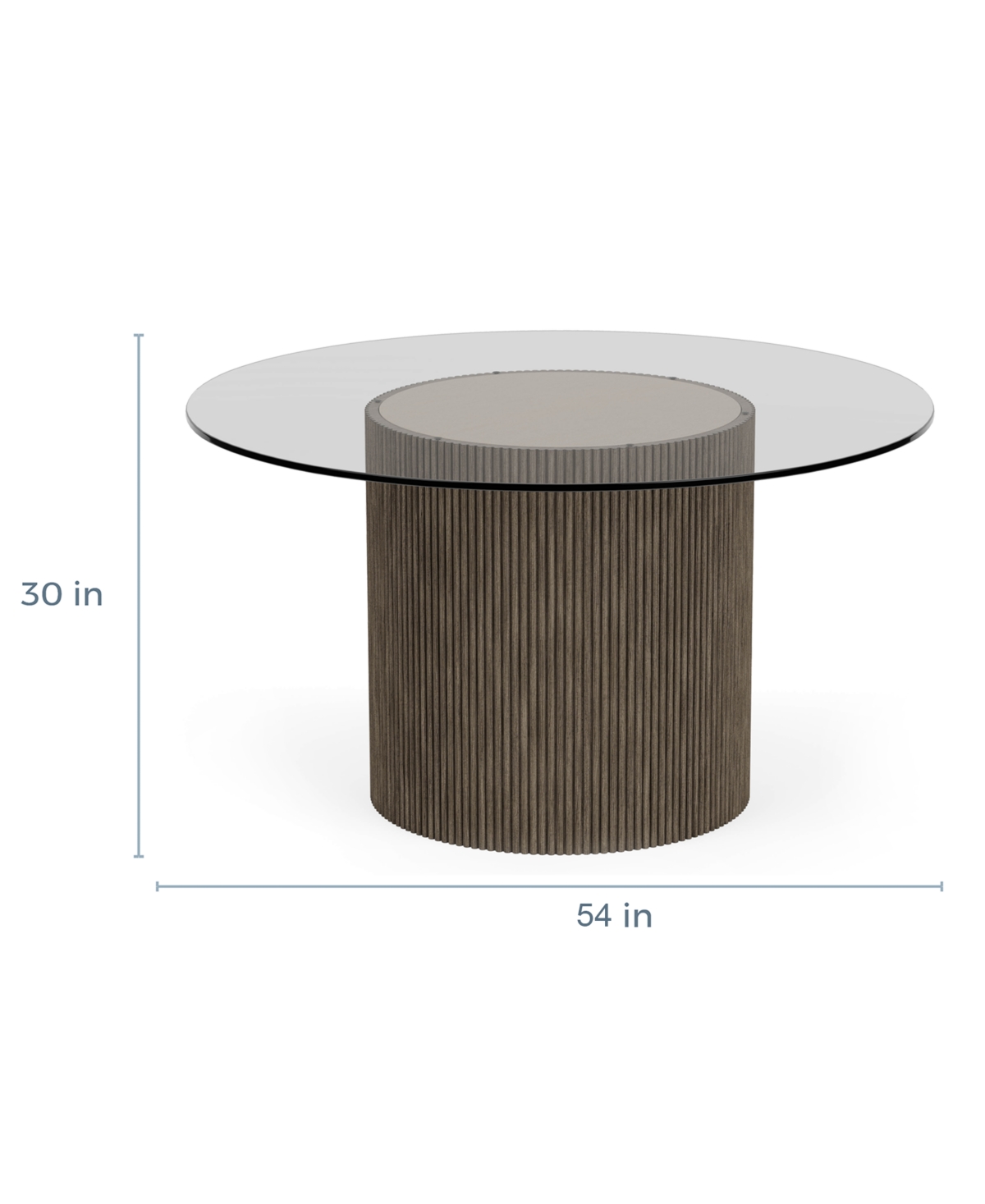 Frandlyn 54" Round Glass Dining Table