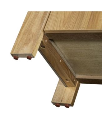  Retro Wood Buffet Cabinet - 4 Door, Adjustable Shelves (Natural)