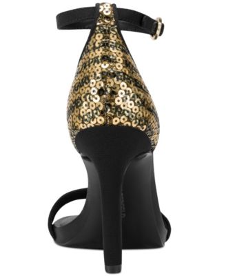 Kenz Logo Sequin Dress Sandals