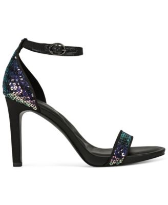 Kenz Logo Sequin Dress Sandals