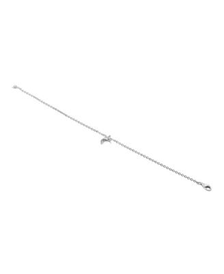 Sterling Silver Hummingbird Anklet,  11 Inches