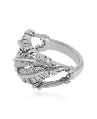 Sterling Silver 3-Feather Ring