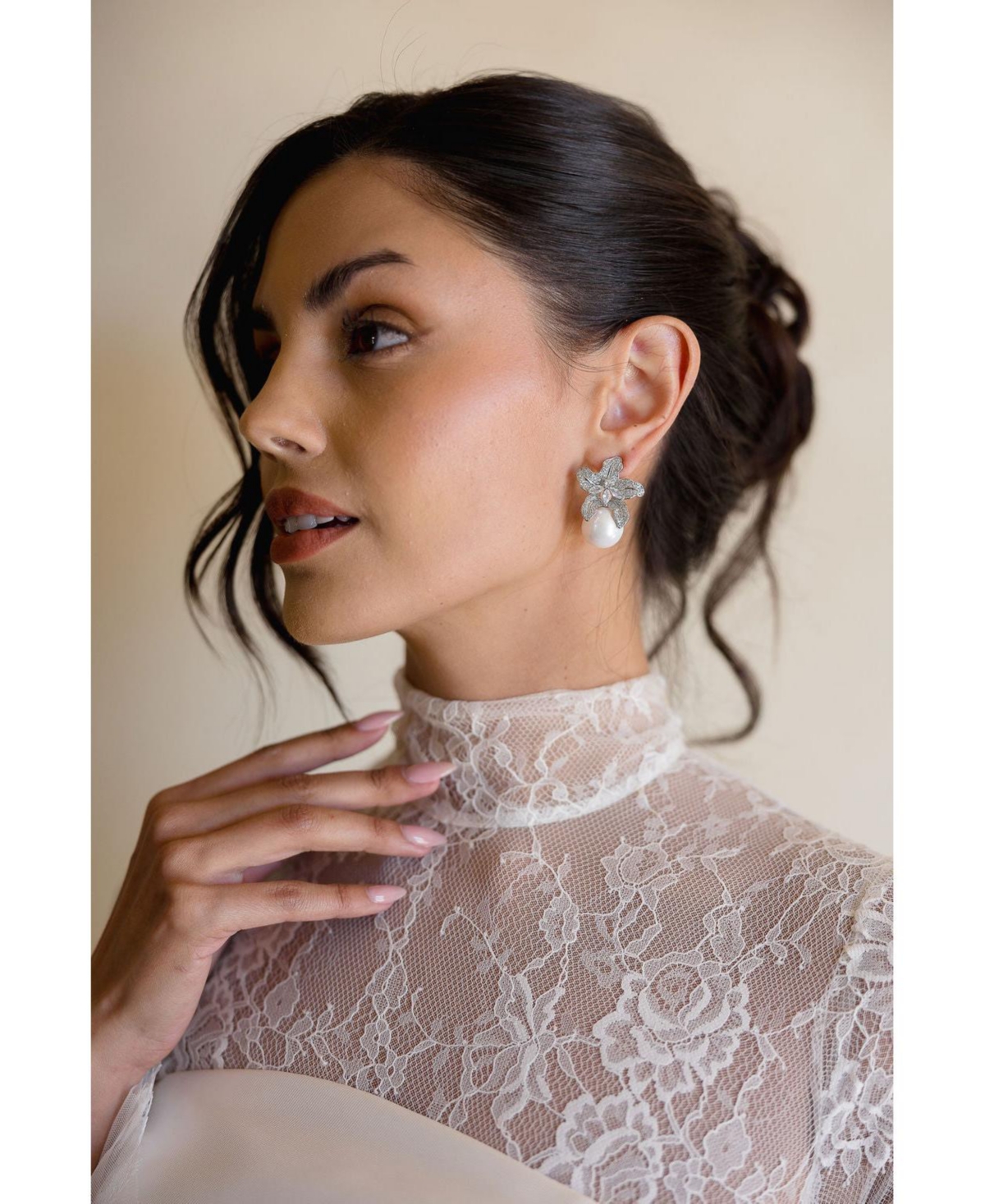 Untamed Petals Sonnet Pearl Drop Earrings