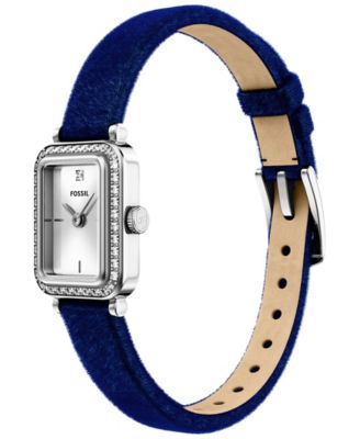 Women's Raquel Two-Hand Navy Velvet Watch, 18mm