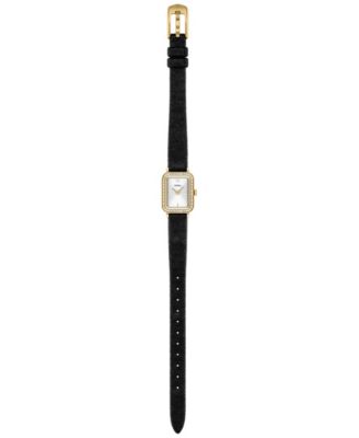 Women's Raquel Two-Hand Black Velvet Watch, 18mm