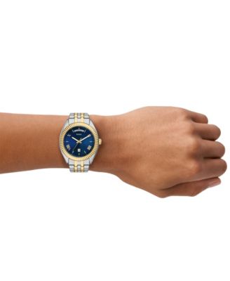 Men's Campbell Three-Hand Day-Date Two-Tone Stainless Steel Watch, 42mm