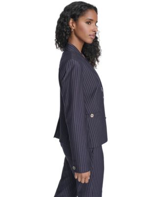Women's Open Front Striped Blazer