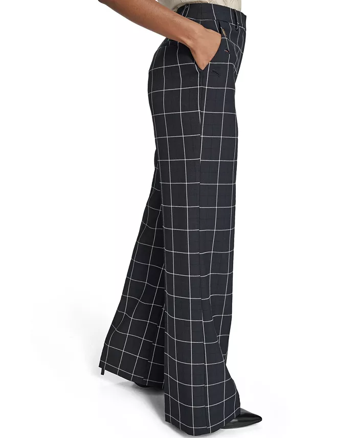 Women's High Rise Windowpane Sailor Pants - thumbnail 2
