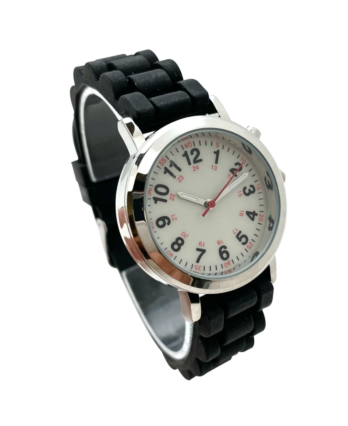 Olivia Pratt Luminous Dial Easy Read Medical Professionals Silicone Band Women Watch