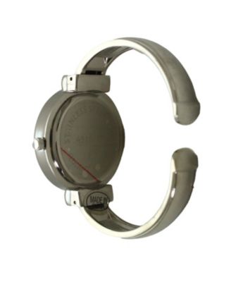 Stainless Steel Bangle Watch - White